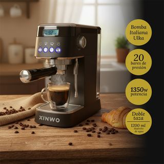 Cafetera retro 20 bars doble portafiltros NUEVA