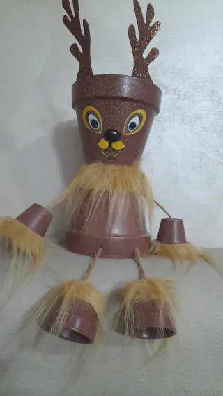 Vaso decorativo natalizio renna