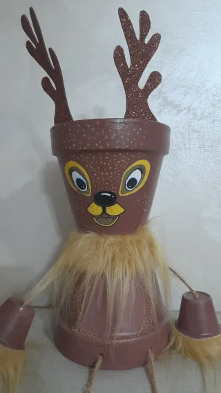 Vaso decorativo natalizio renna