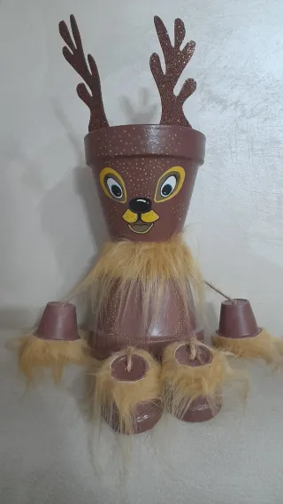 Vaso decorativo natalizio renna