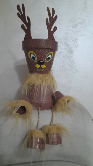 Vaso decorativo natalizio renna