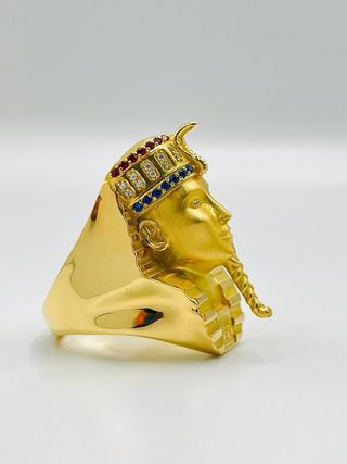 SELLO TUTANKAMON CON CIRCONITAS 18K