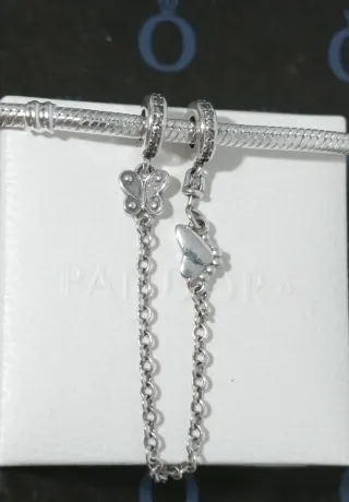 Charm Cadena de Seguridad Mariposas