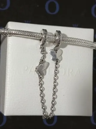 Charm Cadena de Seguridad Mariposas