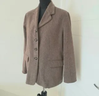 Giacca invernale spigato beige/marrone L donna