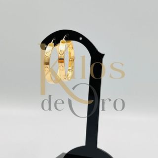 PENDIENTES ARO TORNILLO 18K