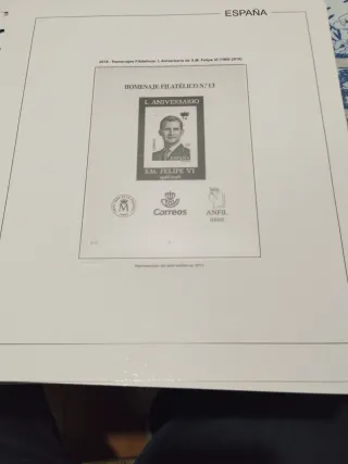 Hojas homenajes filatélicos