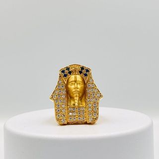 SELLO TUTANKAMON AZUL 18K