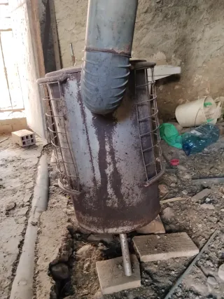 Estufa de hierro antigua