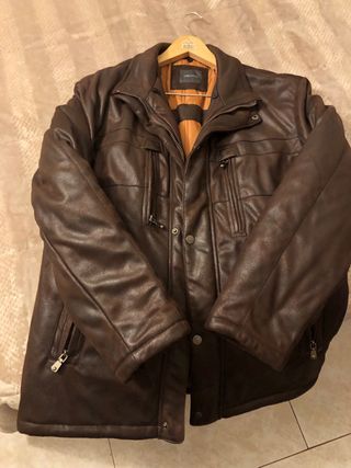 Chaqueta de piel hombre Viblotto marrón