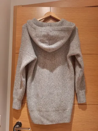 Chaqueta de punto H&M gris larga talla S
