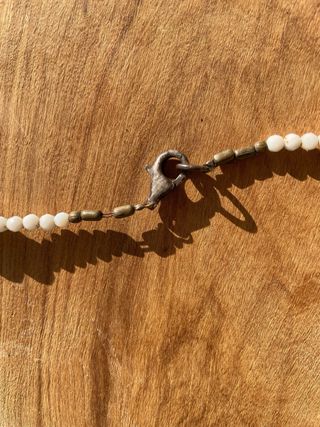 Collana artigianale perline bianche