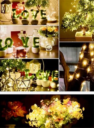 Guirnalda Luces LED Hada Oro/Verde/a estrenar