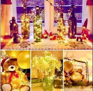 Guirnalda Luces LED Hada Oro/Verde/a estrenar