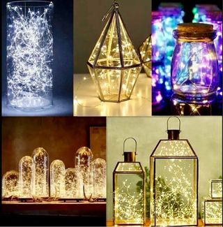 Guirnalda Luces LED Hada Oro/Verde/a estrenar