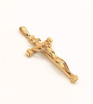 COLGANTE CRUZ CRISTO ORO 18K