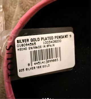 Colgante Oso Tous Baño Oro Rosa