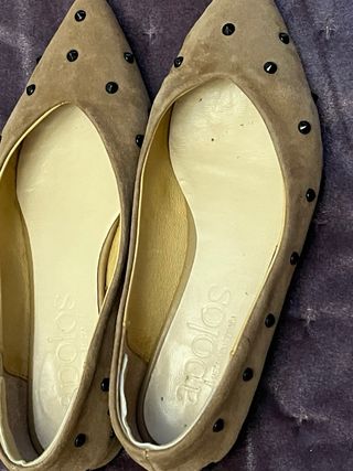 Manoletinas ante tachas negras talla 37