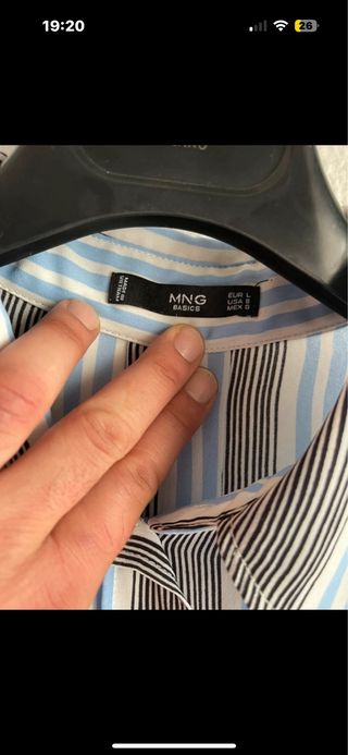 Camisa Liu Jo rayas azul, gris y blanco