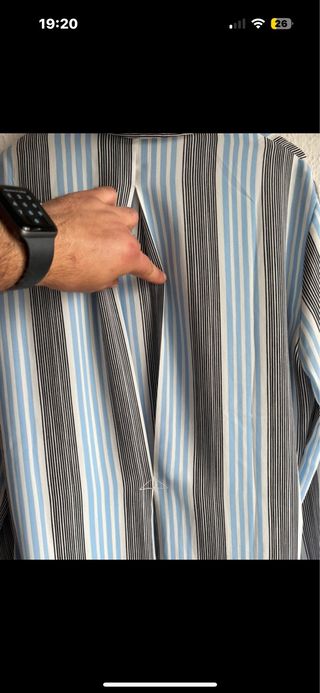 Camisa Liu Jo rayas azul, gris y blanco