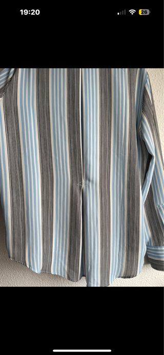 Camisa Liu Jo rayas azul, gris y blanco