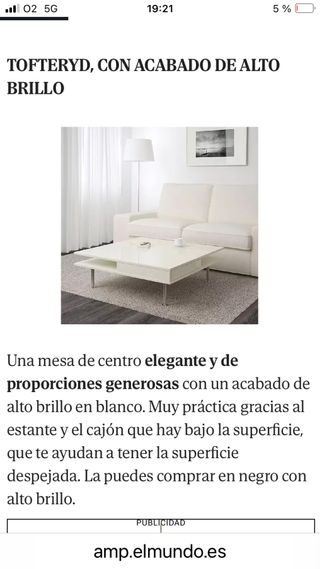 Mesa de centro TOFTERYD IKEA