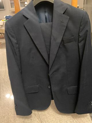 Abito sartoriale blu in Lana