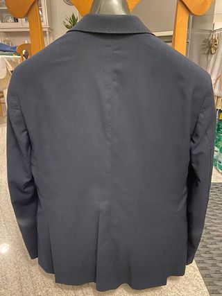 Abito sartoriale blu in Lana