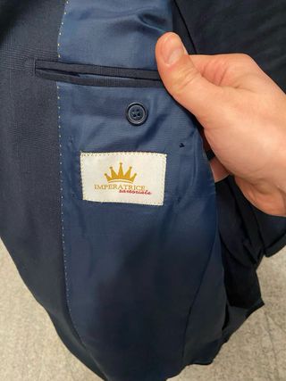 Abito sartoriale blu in Lana