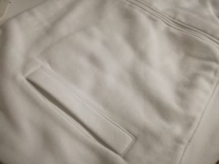 Sudadera con cremallera Roly color blanco 3XL