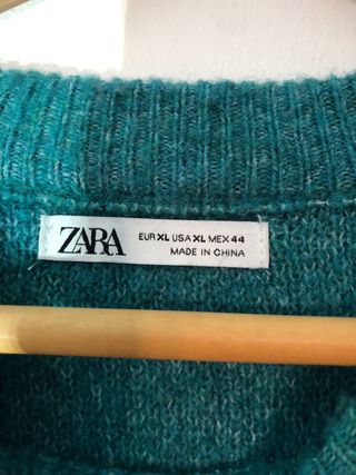 Jersey Zara Hombre Verde Esmeralda Talla XL