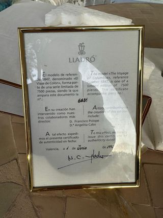 Figura Lladró. El viaje de Colón.  Modelo 5847.