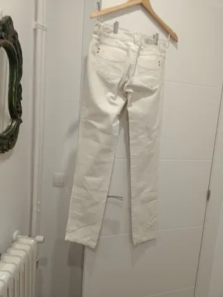 Pantalón vaquero mujer blanco talla 38
