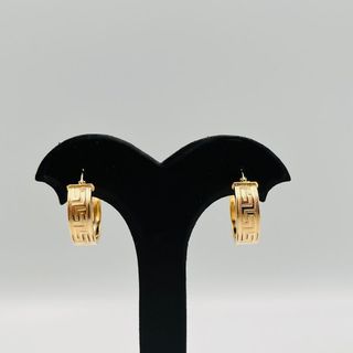 PENDIENTES ARO GRECA 18K