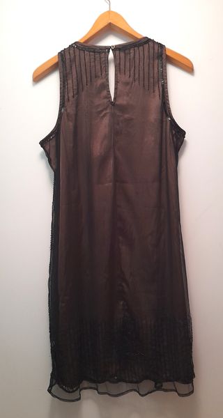 Vestido fiesta con chaqueta transparente