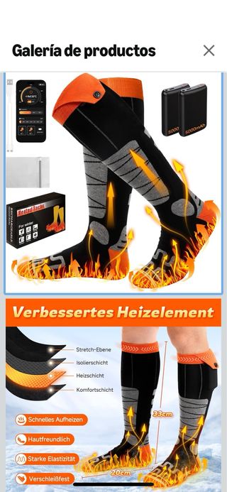 Calcetines térmicos recargables