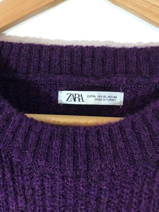 Jersey Zara Hombre Morado Talla XL