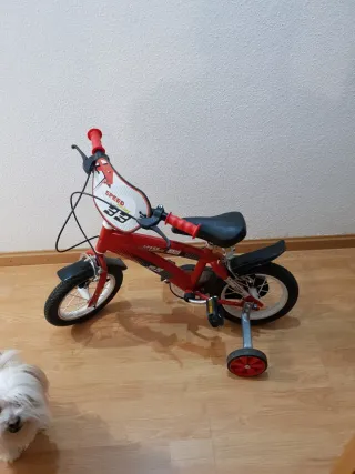 Bicicleta infantil roja