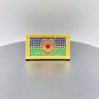 SELLO BANDERA GITANA CON CIRCONITAS18K