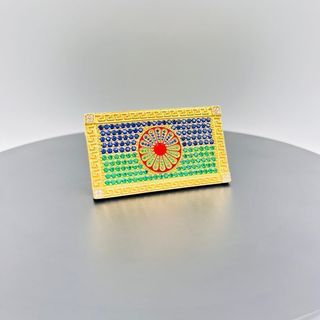 SELLO BANDERA GITANA CON CIRCONITAS18K