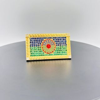 SELLO BANDERA GITANA CON CIRCONITAS18K
