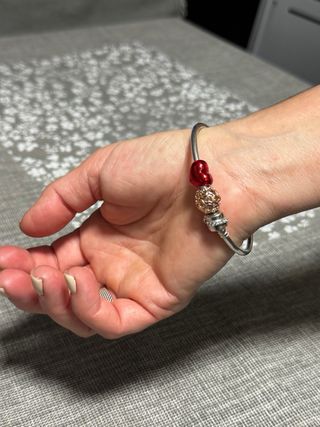 Pulsera Pandora con 2 charms.