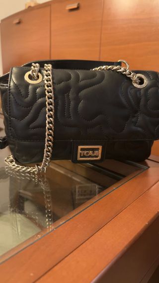 Bolso Tous Negro Acolchado Cadena
