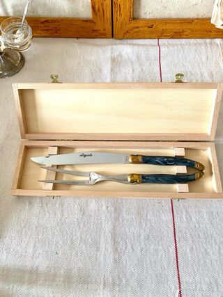 Set cuchillo y tenedor trinchador Laguiole L’Aigle