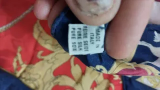 Foulard seta stampa vintage pura seta