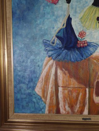 Óleo sobre lienzo Bodegón Ballet 136x108cm