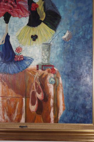Óleo sobre lienzo Bodegón Ballet 136x108cm