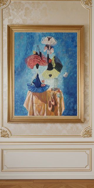 Óleo sobre lienzo Bodegón Ballet 136x108cm