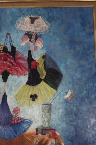 Óleo sobre lienzo Bodegón Ballet 136x108cm