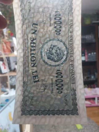 Billete 1 Millón Lei Rumanía